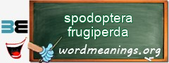 WordMeaning blackboard for spodoptera frugiperda